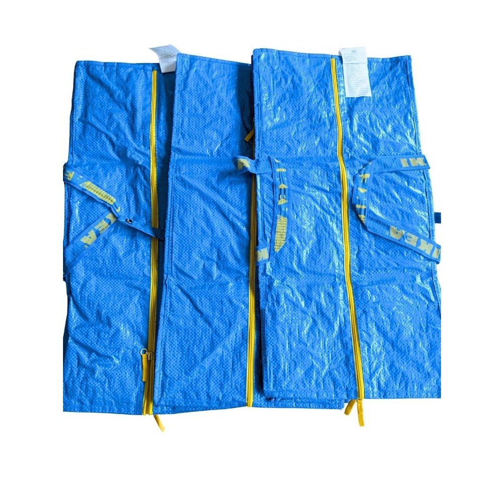 IKEA FRAKTA Storage Bags Set of 3 Blue Zipper 20 Gallon 76L 901.491.48